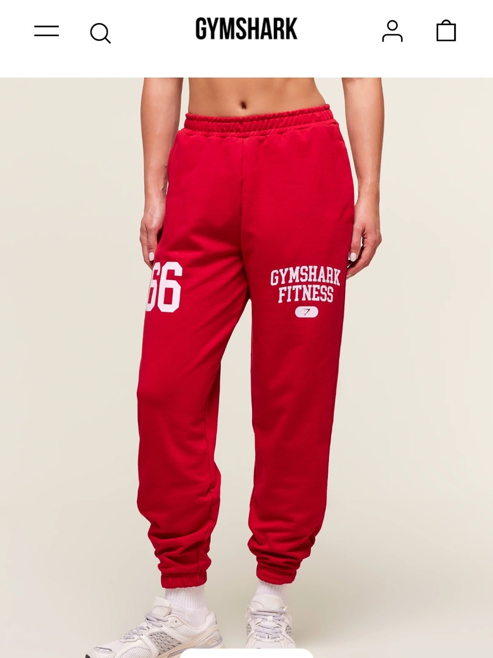 Gymshark Red Logo Graphic Joggers